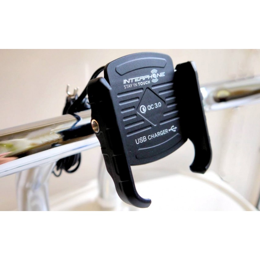 Interphone SMMOTOCRABUSB крепление для телефона на руль мотоцикла с USB питанием