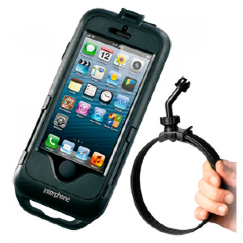 Interphone SSCIPHONE5  Держатель для iPhone5 Apple на нетрубчатый руль мотоцикла, скутера, мопеда