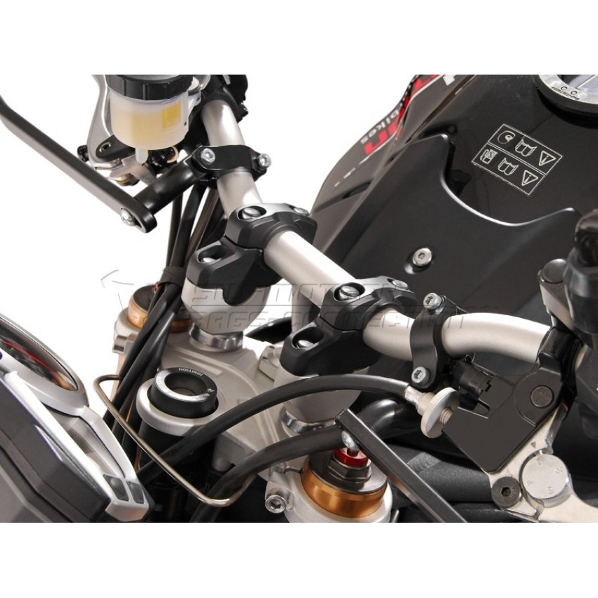 Проставки на трубчатый руль мотоцикла SW-Motech Bar back for Ø 28 mm handlebar. H=30 mm. Back 22 mm. цвет черный
