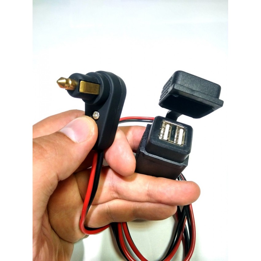 Saito DIN2USB Переходник с DIN коннектора на USB (1метр) для мотоциклов BMW, KTM