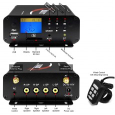 Aileap M1000X 4-канальная аудиосистема 5" Bluetooth, AUX, MP3, USB, FM-радио, 4*60W 