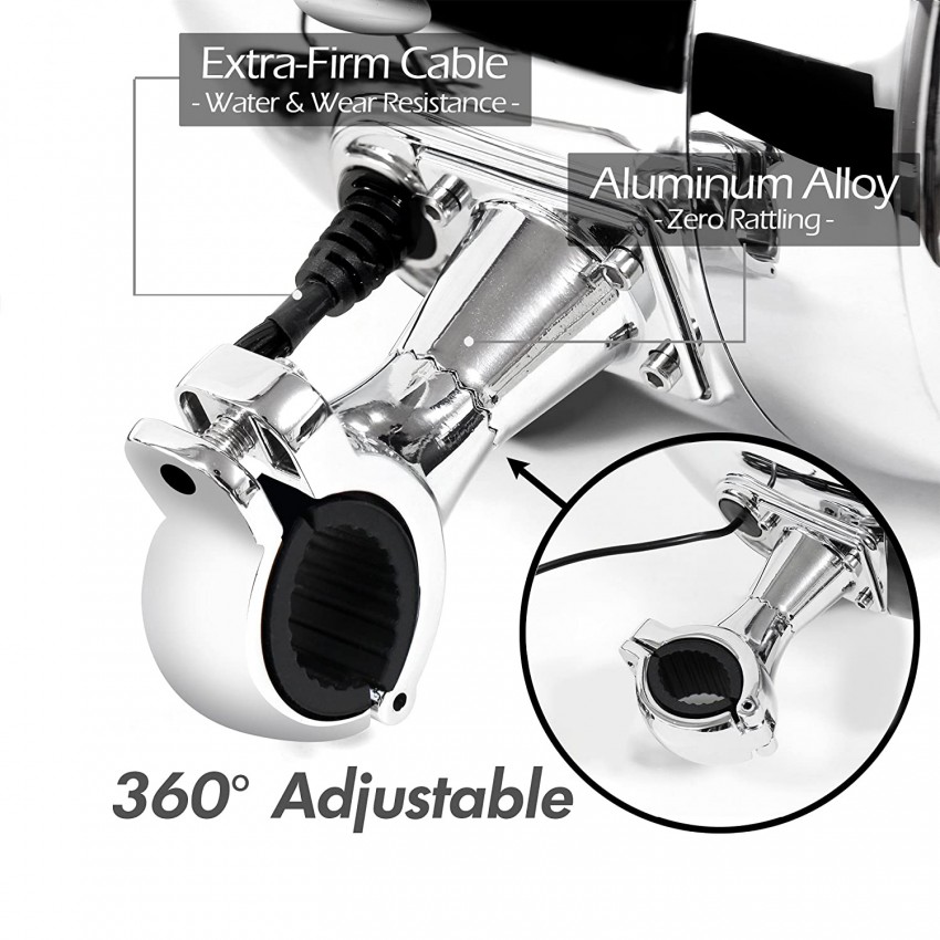 Aileap SPK400Q Акусическая система для мотоцикла 4,5", 600 Вт. Bluetooth, AUX, USB