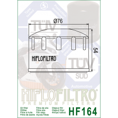 HI FLO HF164 Масляный фильтр (BMW R nine T, R1200 GS)