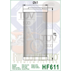 HI FLO HF611 Масляный фильтр (BMW, Husqvarna, Sherco)